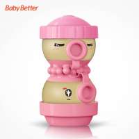 Wholesale 2 Layers Portable Infant Baby Milk Powder Storage Boxes Antibacterial Cute Baby Food Storage Dispenser Case Container